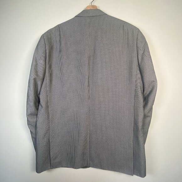 Stacy Adams Sport Coat Mens 48L Black White Blazer 2 Button Jacket - Picture 5 of 10